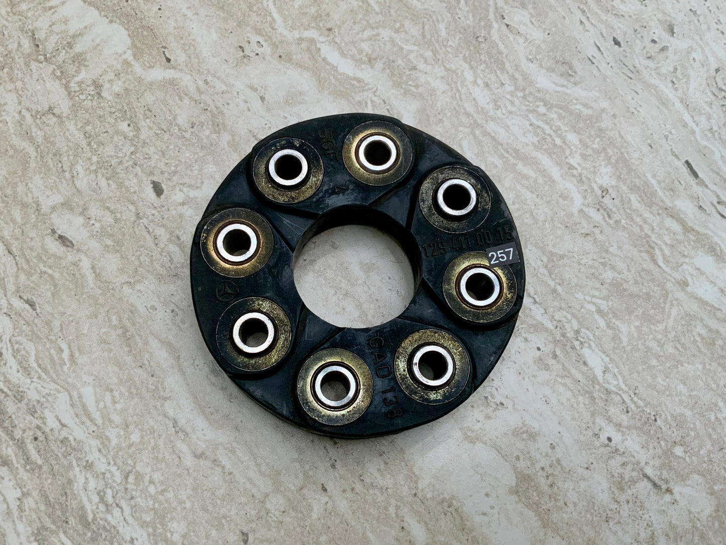 OEM Used Mercedes W140/C140/R129 flex disc propshaft A1294110015 #257-1