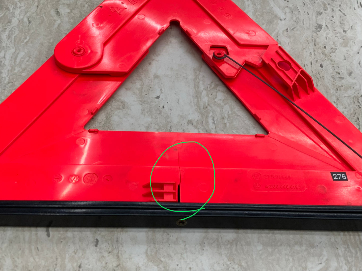 OEM Used Mercedes S-class warning triangle reflective A2038900197 #279