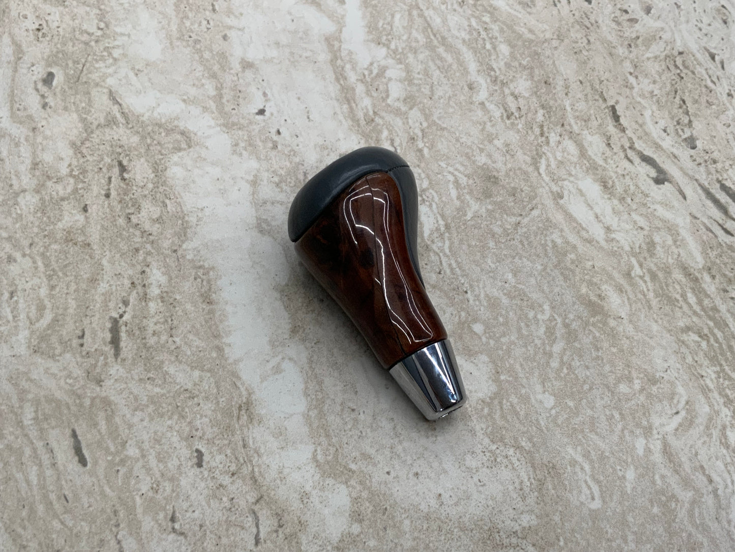 OEM Used Mercedes W220 S-class gear shifter/selector Wood with grey leather #262-1