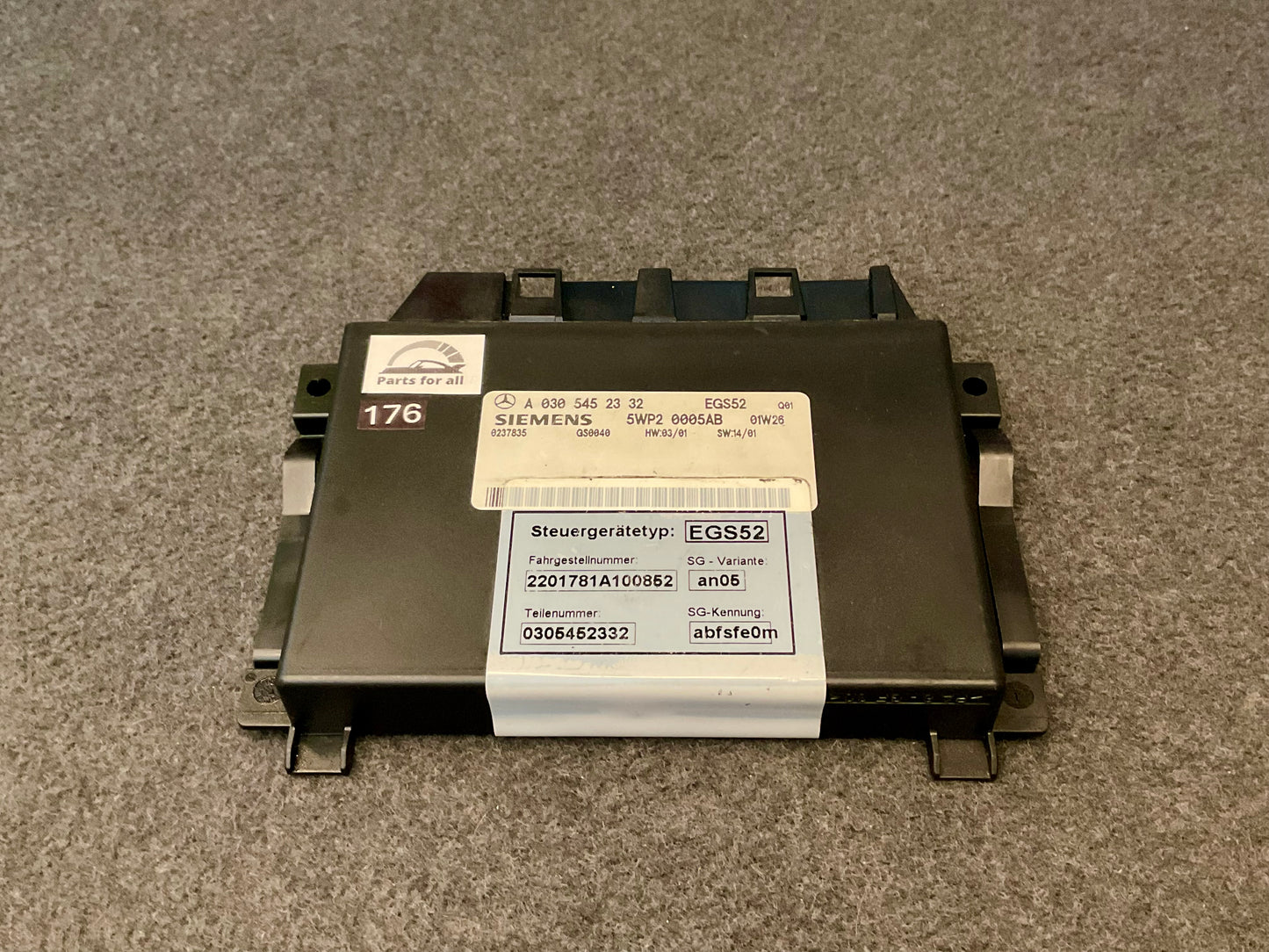 OEM Used Mercedes W220/C215 Transmission control module TCM A0305452332 #176
